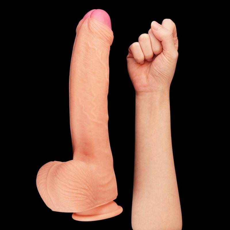 11 Dual Layer Platinum Silicone Cock"