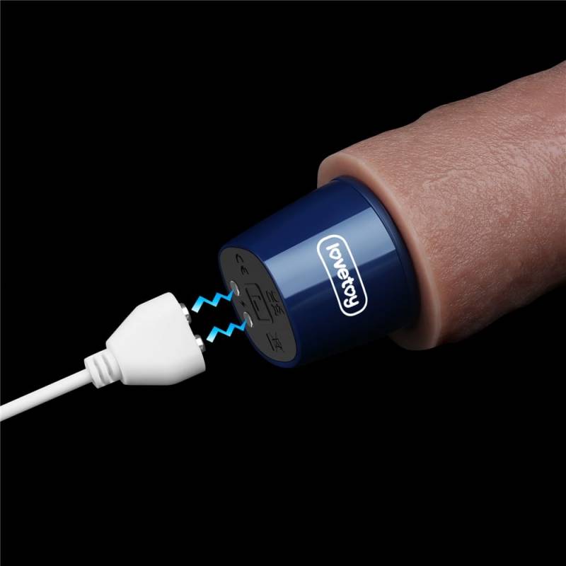 9 REAL SOFTEE Rechargeable Silicone Vibrating Dildo"