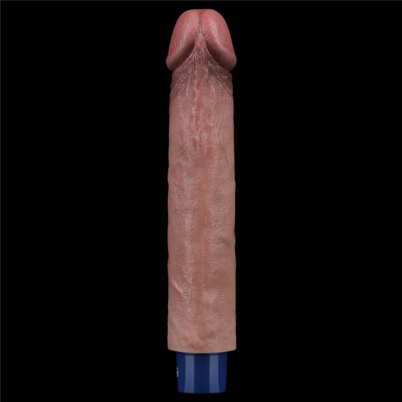 9 REAL SOFTEE Rechargeable Silicone Vibrating Dildo"