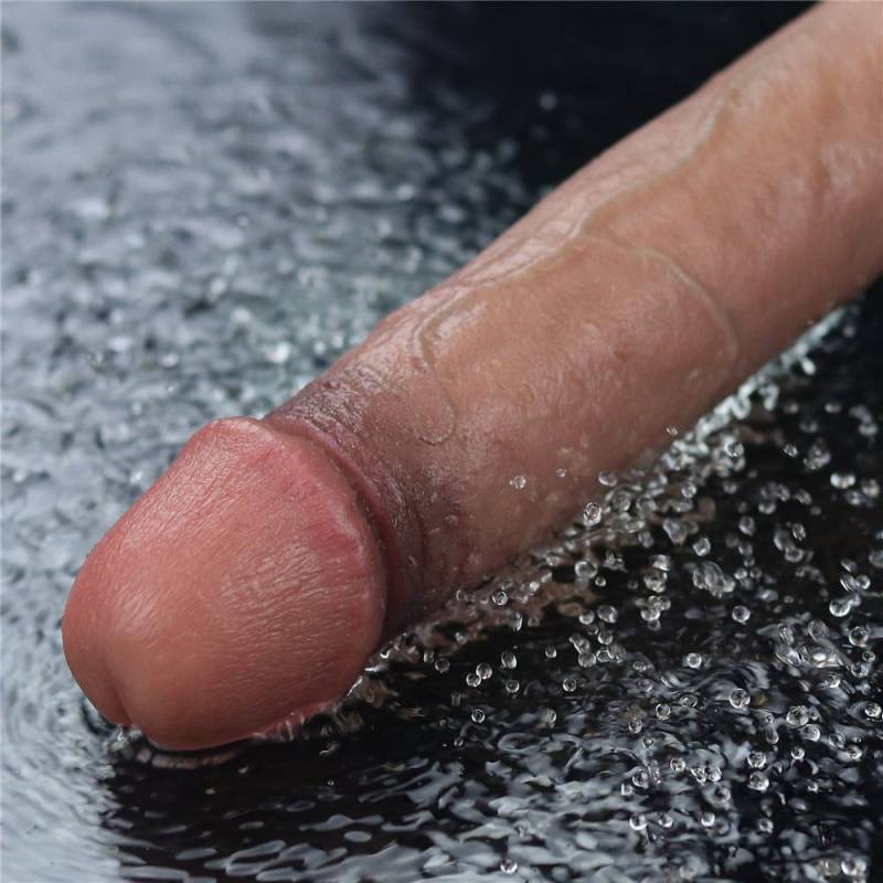 9 REAL SOFTEE Rechargeable Silicone Vibrating Dildo"