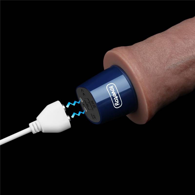 9.5 REAL SOFTEE Rechargeable Silicone Vibrating Dildo"