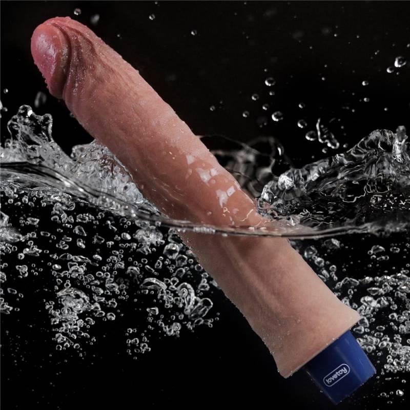 9.5 REAL SOFTEE Rechargeable Silicone Vibrating Dildo"