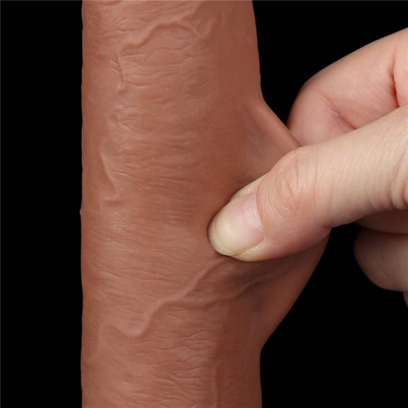 9'' Sliding Skin Dual Layer Dong Brown
