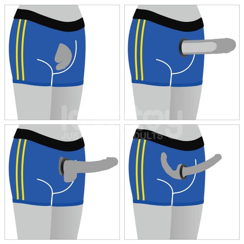 Chic Strap-On shorts L/XL (40 - 43 inch waist) Blue
