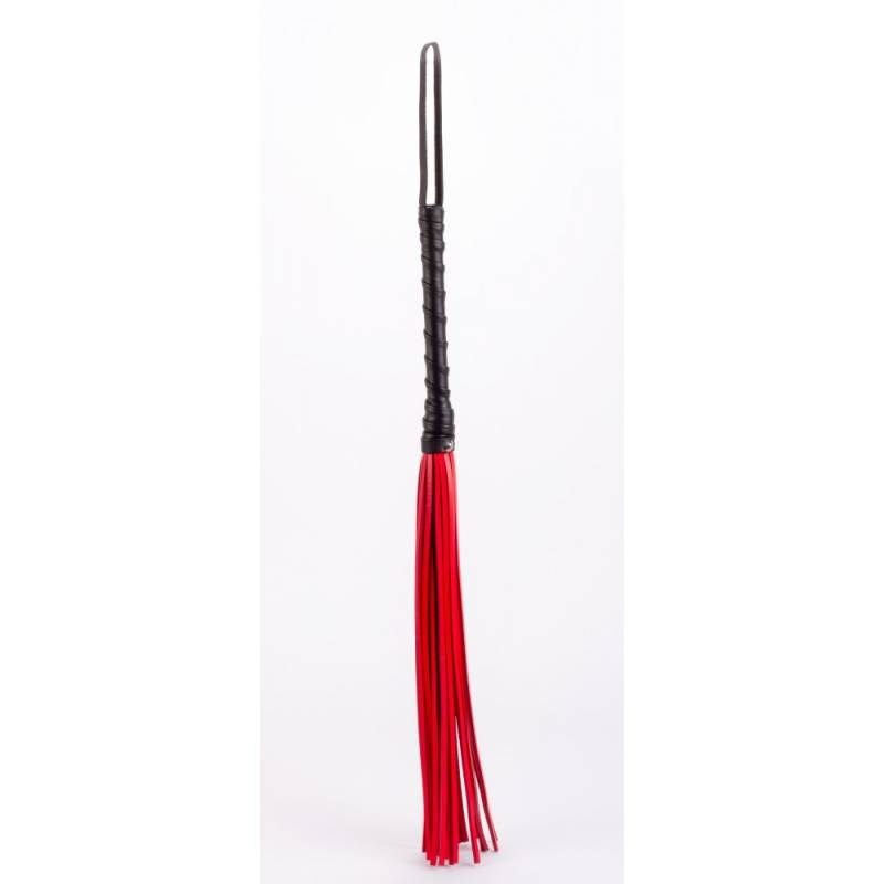 Calf Leather Handle Saddle Leather Tails Red