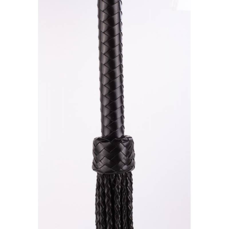 Kid Handle Kid Leather Braided Tails Black