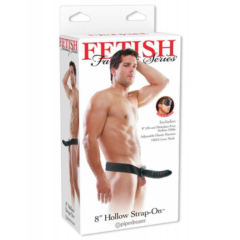8 Hollow Strap-On  Black"