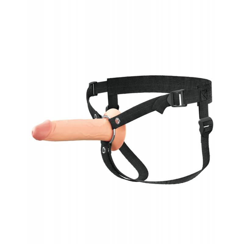 7 Silicone Hollow Strap-on - Dual Density"