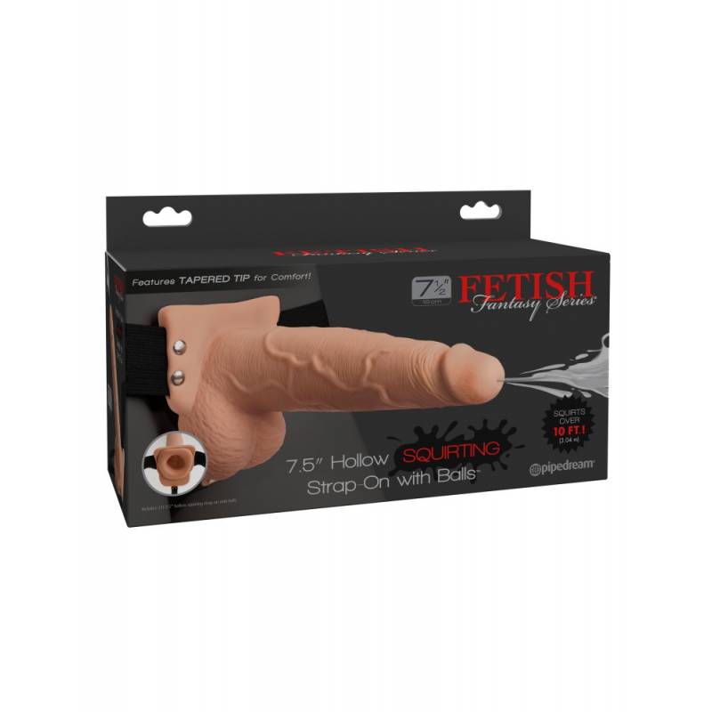 STRAPON 7.5'' FALLO APERTO SQUIRTING