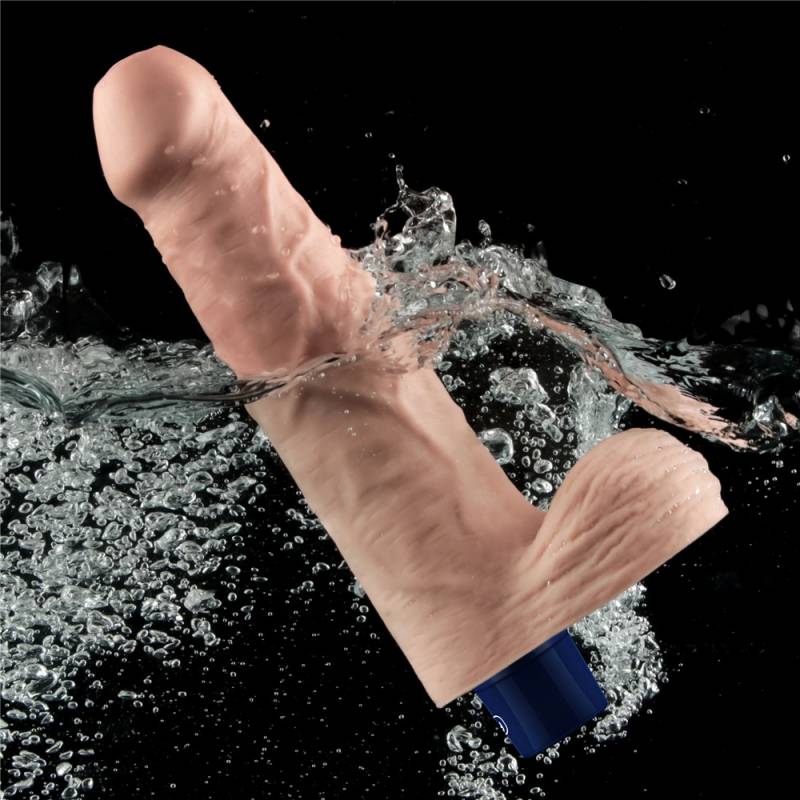 9 REAL SOFTEE Rechargeable Vibrating Dildo(Flesh)"