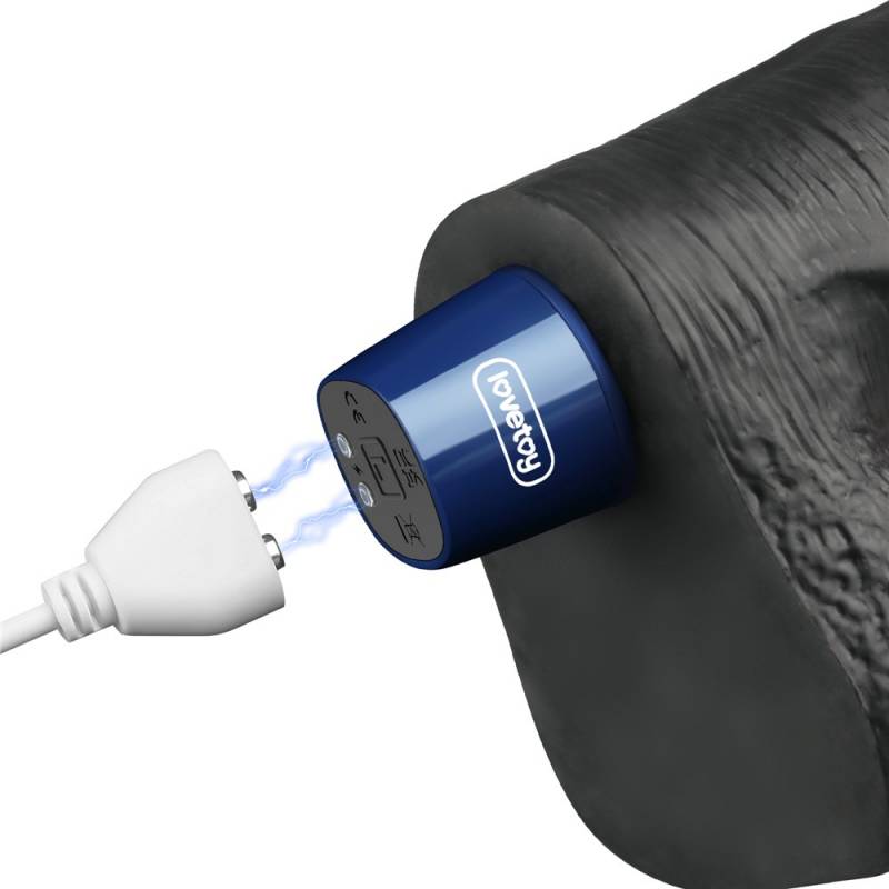 10.5 REAL SOFTEE Rechargeable Vibrating Dildo(Black)"