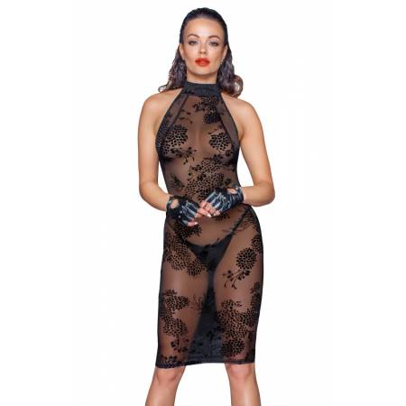 Midi tulle dress with velvet straps in the back - M