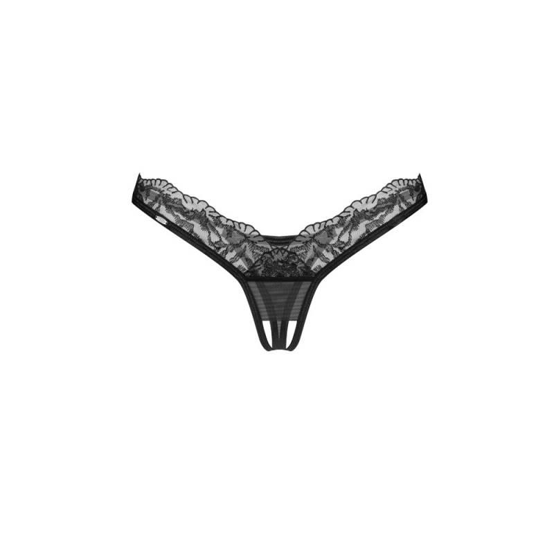 Arrowel Black crotchless thong S/M