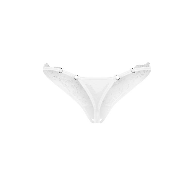 Arrowel White crotchless thong S/M