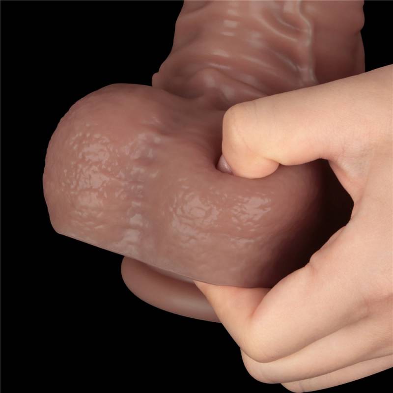 16'' Dual Layered Bendable Silicone Cock XXL(Flesh)