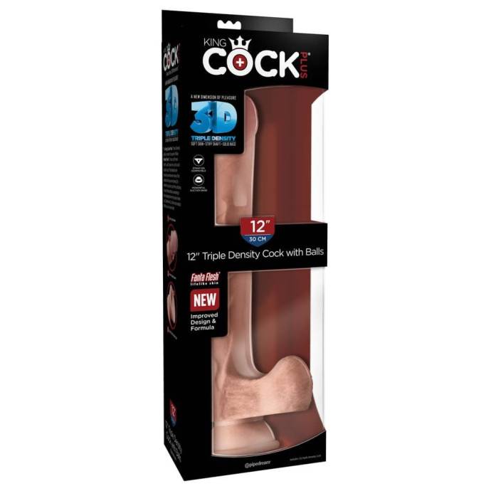 King Cock Plus 12" Triple Density Cock with Balls
